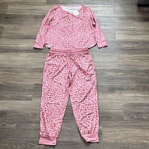 Women’s Pink Print Pajama Set